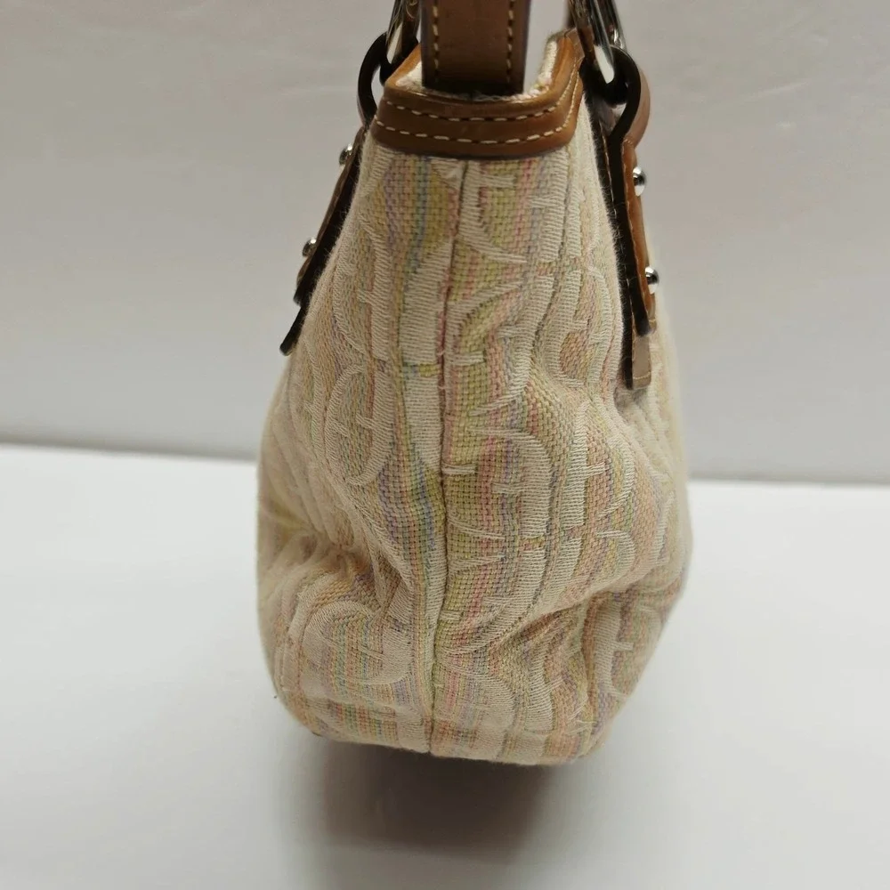 Fossil Beige/Tan Logo Jacquard Satchel